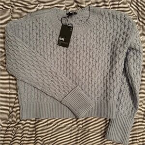 PAIGE Olette Wool Blend Crewneck Sweater in Vintage Sky Blue, Small, NWT